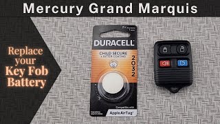 How to DIY Replace Change a Mercury Grand Marquis 2006-2011 Key Remote Fob Battery