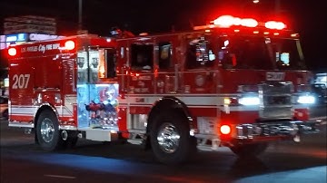 LAFD Engine 207 and Rescue 7 Responding