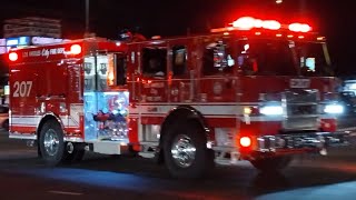 LAFD Engine 207 and Rescue 7 Responding