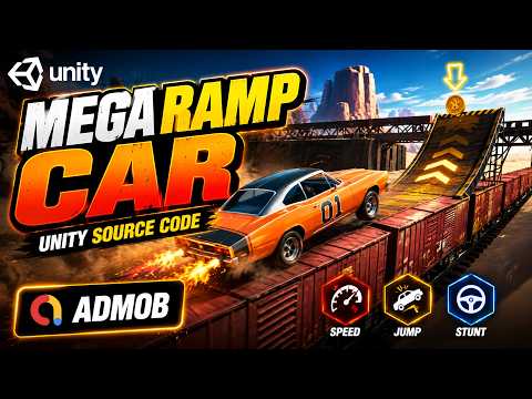 Mega Ramp Car Unity Car Stunt Game | Unity 3D Car Game Template | Unity 3D Game