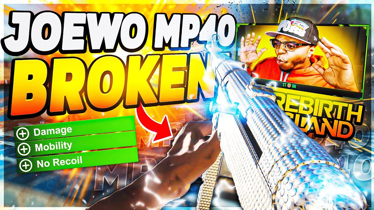 JoeWo MP40 Class is BROKEN on Rebirth Island! 🔥 + Best MP40 Class (Rebirth Island Warzone)