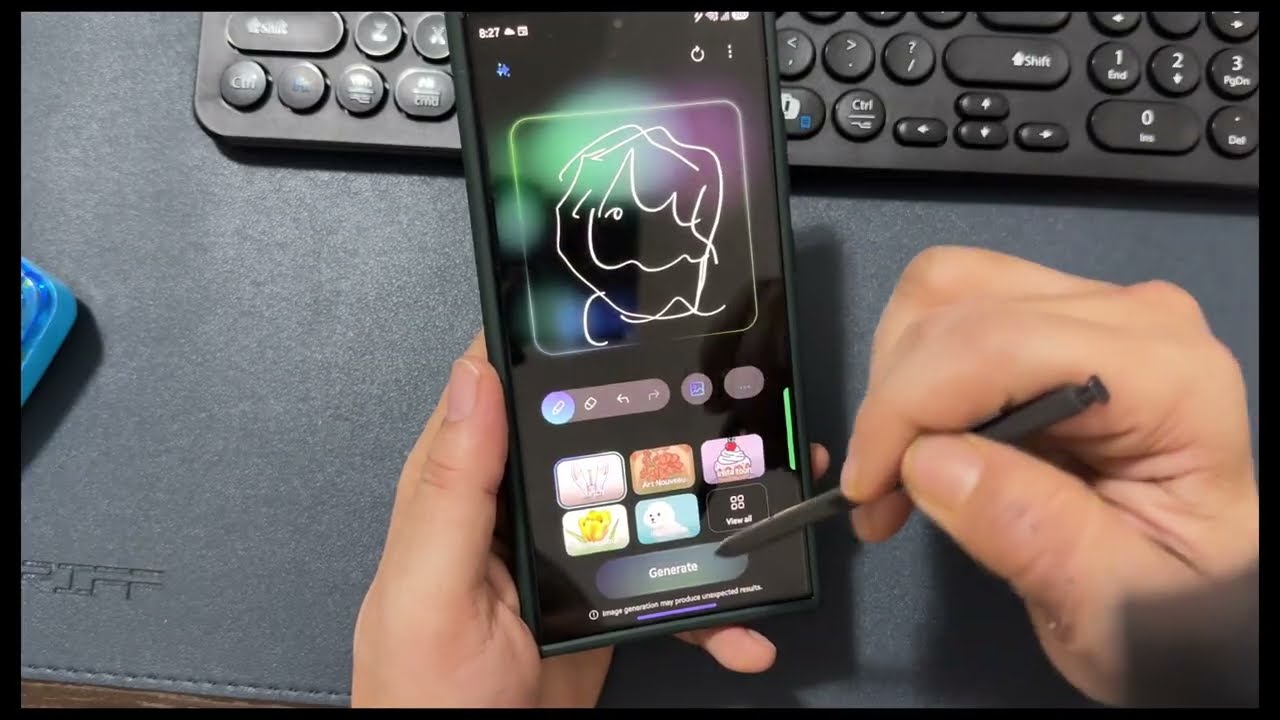 Awesome drawing Samsung galaxy s24 ultra  Spen galaxy AI 