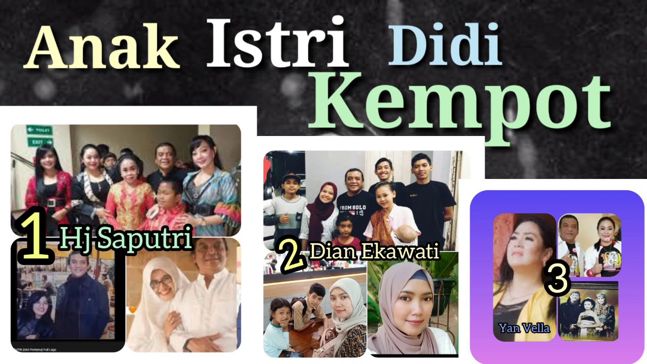 Inilah sosok keluarga Besar Didi Kempot dan ke 3 istrinya