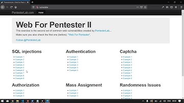 Web for Pentester II - SQL Injection