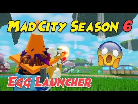 Mad City Season 6 Rewards Egg Launcher New Gun Map Expansion Police Station Secret Youtube - roblox mad city update 2020