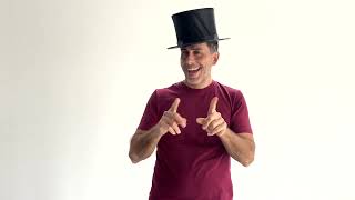 Folding Top Hat with Secret Pocket   Black