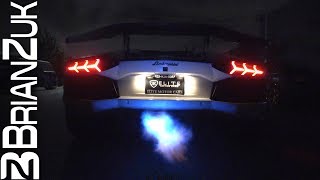 Blue Flames - Lamborghini Aventador with iPE Exhaust