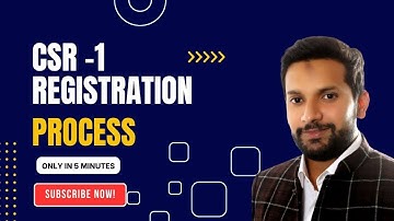 CSR 1 REGISTRATION PROCESS STEP BY STEP COMPLETE PROCESS| Registration of an NGO at MCA by A Raza