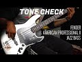 TONE CHECK: Fender American Professional II Jazz Bass Demo | No Talking
