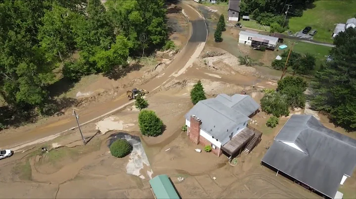 Damage after severe flooding in Buchanan County