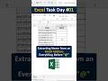 Excel Task Day #01 In Telugu | How to Extract Name #excel