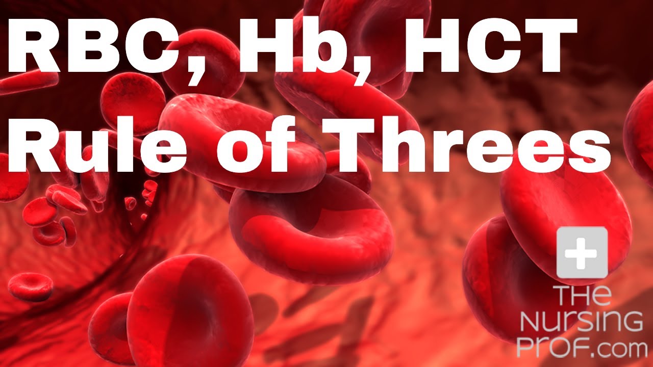 Red Blood Cell Count Hemoglobin And Hematocrit The Rule Of Threes