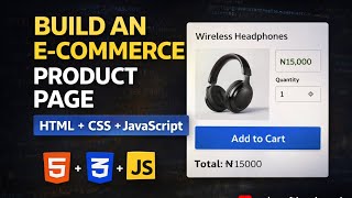 Build an E-commerce Product Page with HTML, CSS & JavaScript | Beginner Friendly