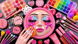 Satisfying Video How I Do Watermelon Beauty Base Makeup| Face Mask, Cream & Foundation Relaxing ASMR screenshot 4