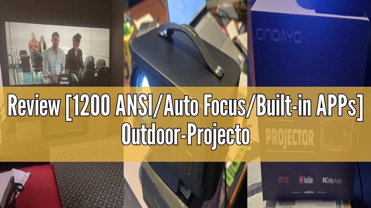 Review [1200 ANSI/Auto Focus/Built-in APPs] Outdoor-Projector-4K