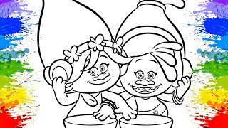Como pintar Desenhos filme Trolls Bridget para crianças para colorir Poppy  Trolls for kids infantil 