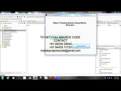 Object tracking using motion detection system matlab projects code