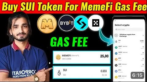 How to buy sui token  on bybit  bitget  ,binance | memefi token transfer gas fee buy  problem