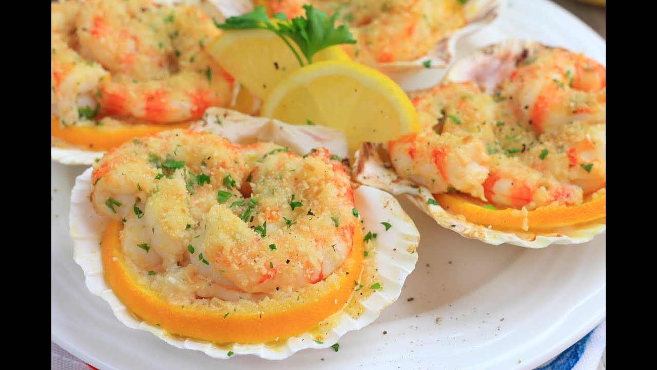 Gamberi gratinati all'arancia l'antipasto perfetto per i menù a base di pesce! YouTube