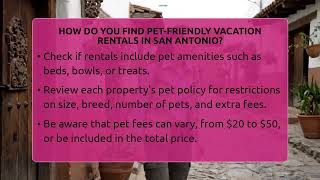 How Do You Find Pet-friendly Vacation Rentals In San Antonio? - Everything About San Antonio