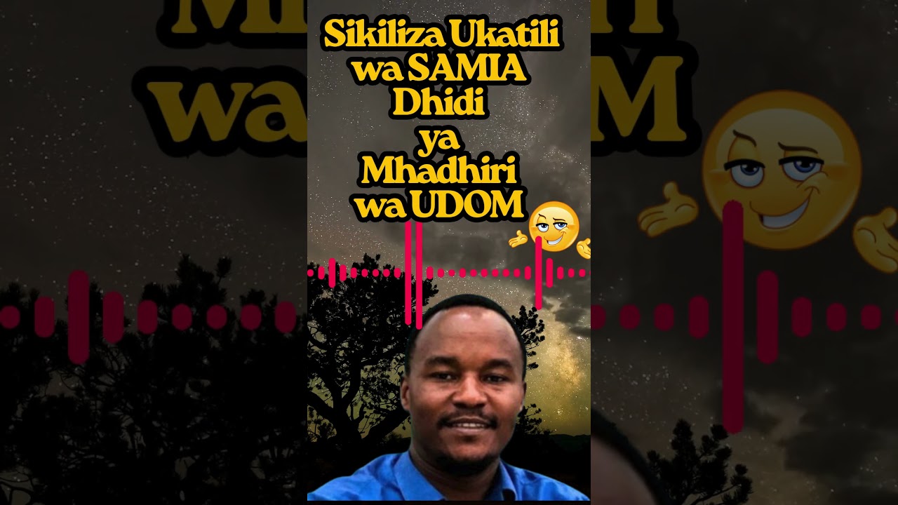 SIKILIZA UKATILI WA SAMIA DHIDI YA MHADHIRI WA UDOM ALIYEBAMBIKIWA MASHATAKA YA UGAIDI