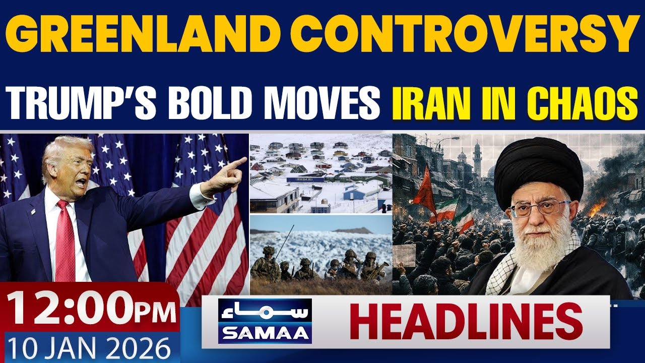 Global Tensions Rising: Trump’s Venezuela & Greenland Moves | Iran Protests | 12PM News Headlines