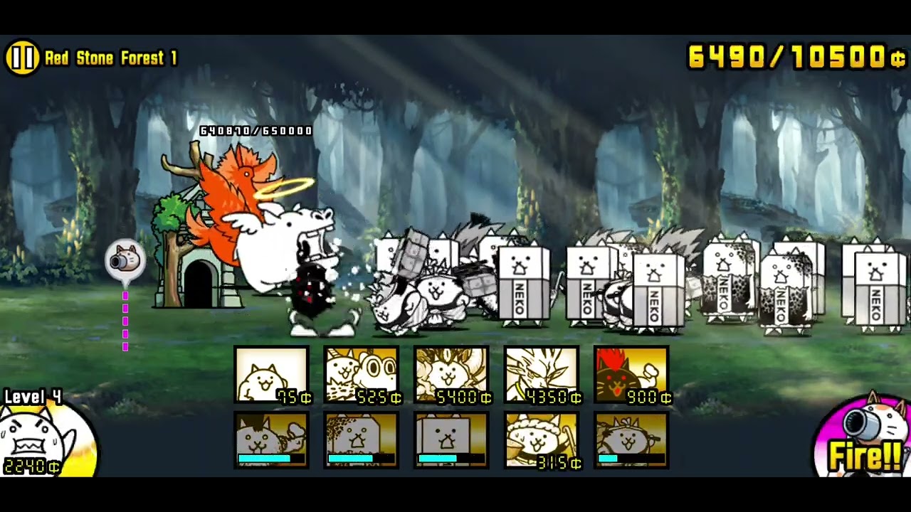 The Battle Cats - Red Stone Forest 1 - EASILY with Courier Cat - YouTube