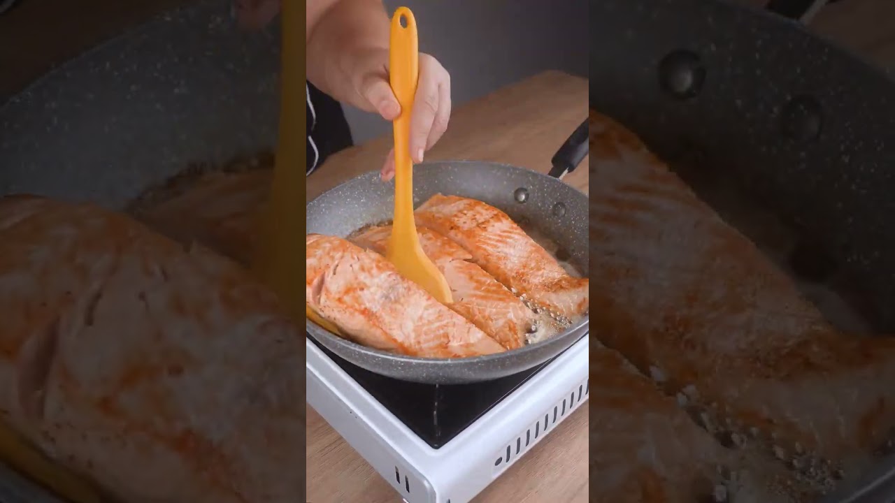 ⁣Um truque genial para cozinhar salmão! De agora em diante só faço assim