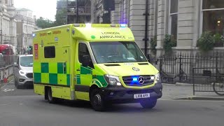 London Ambulance Service Double Crewed Ambulance Responding On Lights + Sirens!