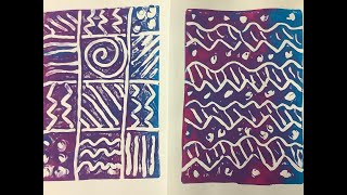 1st Grade Monoprinting Lines