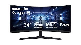Samsung 34 Odyssey G5 Ultra Wide Gaming Monitor wi