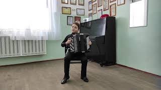 Ivan Vlachuga 10 years (Russia).  &quot;Accordion Star International 2021&quot; (Cat. 2)