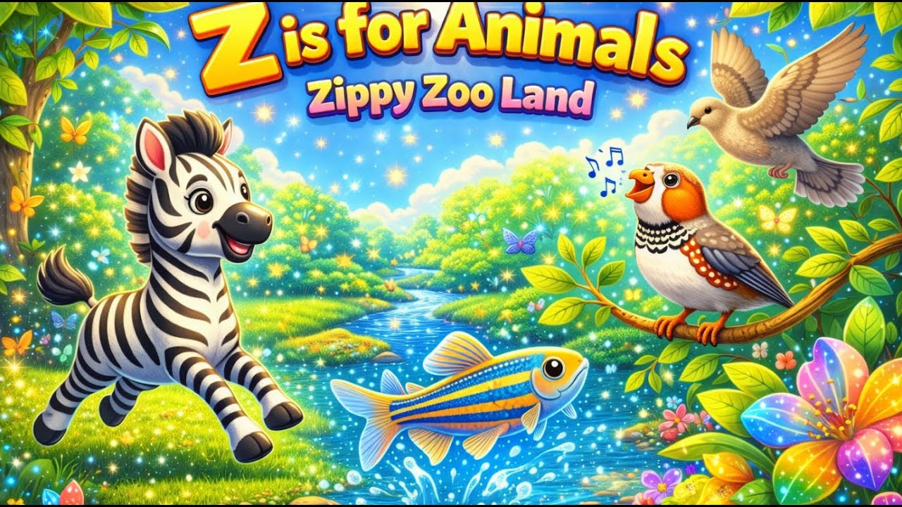 Alphabet Letter Z Animals Nursery Rhyme | Learning ABC Song for Kids | Animal Names Starting with Z