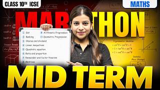 ICSE Class 10 Maths Midterm Marathon | Half Yearly Complete Revision | Complete Revision