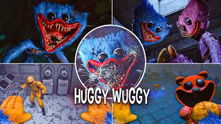 ALL Huggy Wuggy Chase Scenes - Poppy Playtime Chapter 5