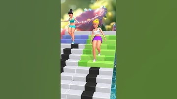 Girl Runner 3D Game Maltiple Down Stairs Level 12 Play #games #gaming