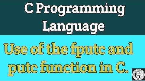 Use of the fputc and putc function in C | File handling in C.