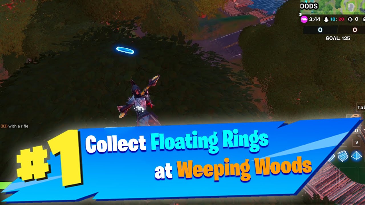 Collect Floating Rings at Weeping Woods Fortnite Chapter 2 Season 3 Challenges YouTube