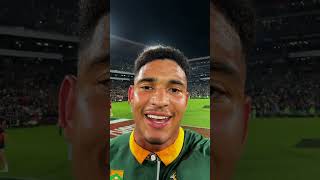 springboks Sacha Feinbergmngomezulus Post Match Message For The Fans allblacks rugby