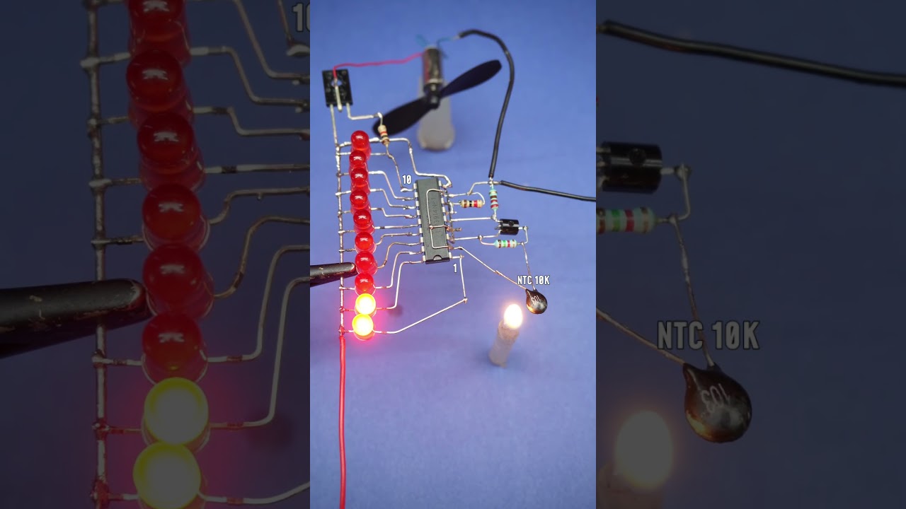 Automatic fan #scienceproject #shorts #experiment #electronic