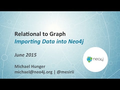 Relational to Graph Importing Data into Neo4j