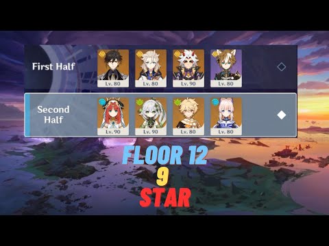 Spiral abyss 3.6 Floor 12 9 star with Monogeo and Nilou bloom