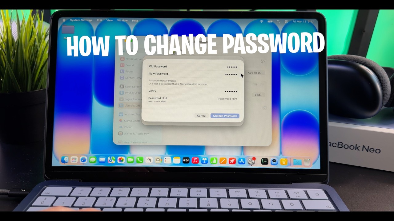 How To Change Password On MacBook Neo - YouTube