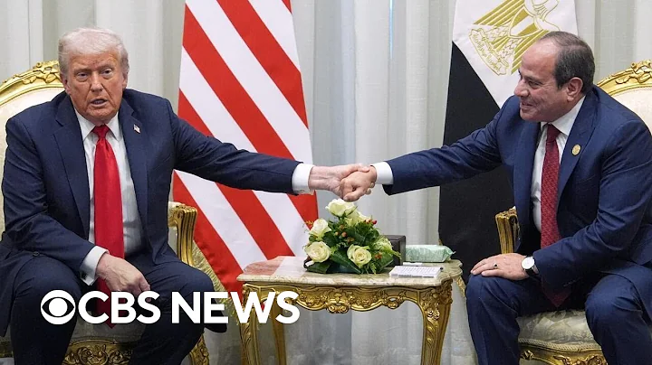 Trump reacts to hostage releases as he arrives in Egypt for Gaza peace summit