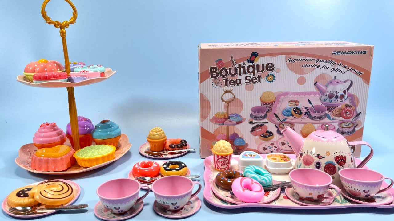 15 Minutes Satisfying with Unboxing Boutique Tea Set ASMR (No Music