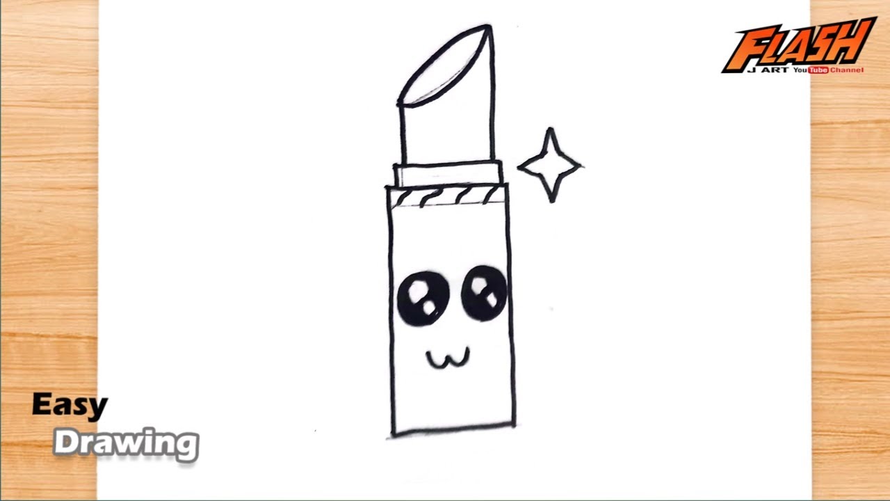 how to draw cute lipstick