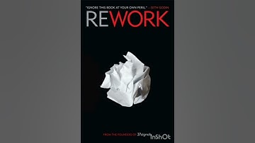 REWORK|BOOK SUMMARY|David Heinemeier Hansson and Jason Fried
