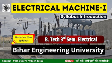 Electrical Machine-I Complete Syllabus || 3rd Sem Electrical  || BEU Patna