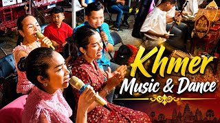 Cambodian Khmer Music & Dance | This Street Performance Stopped Me in Phnom Penh | 4K
