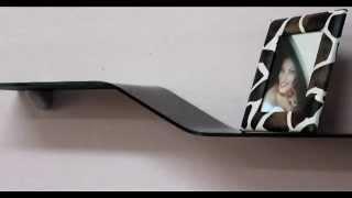 Ve.ca-Italy Mensole In Vetro Curvato Nere Istruzioni Per Il Fissaggio Con Il Supporti In Dotazione